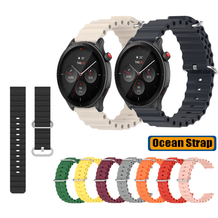22mm Silicone Watch Strap For Amazfit GTR 4/GTR 3/GTR3 Pro/2e/47mm  Wristband Amazfit
