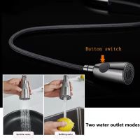 Black Kitchen Faucet Single Hole Pull Out Spout Kitchen Sink Mixer Tap Stream Sprayer Head 360 Rotation Hot Cold Water Mixer Tap