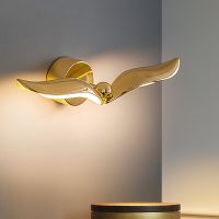 2022 New Seagull Wall Lamp Bedside Lamp Bedroom Light Luxury Minimalist Creative Modern Decoration Living Room Background Wall