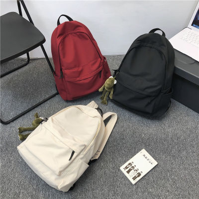 กระเป๋านักเรียนเป้ผู้ชายสไตล์ฮาราจูกุแบบเกาหลี,กระเป๋าเป้สะพายหลังสีขาวทันสมัยกระเป๋าเป้สะพายหลังขนาดใหญ่ทันสมัย