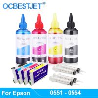 【Trending】 ชุดเติมหมึกสำหรับ T0551 T0552 T0553 T0554เติมหมึกสำหรับ Epson Stylus Photo R240 R245 RX420 RX425 RX520เครื่องพิมพ์