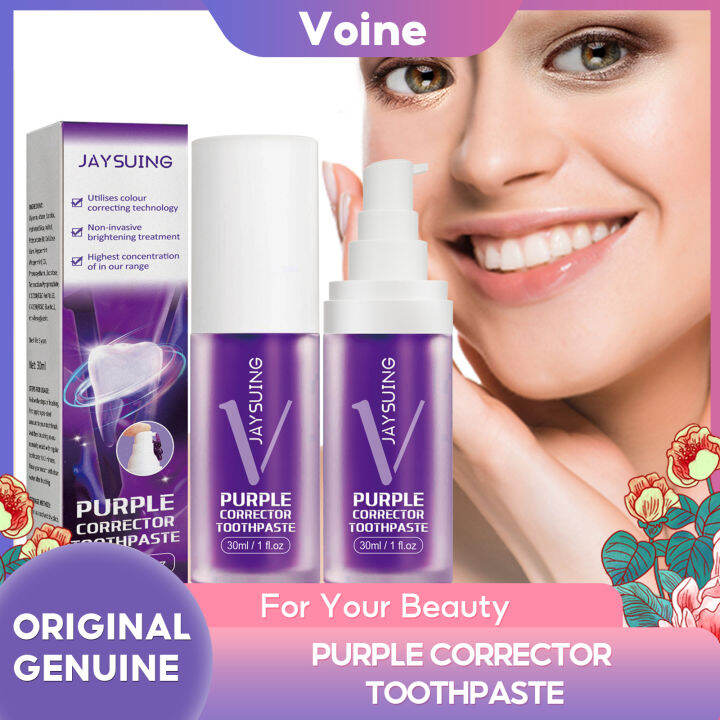 Jaysuing Purple Dental Beauty Toothpaste Teeth Stain Removal Anti