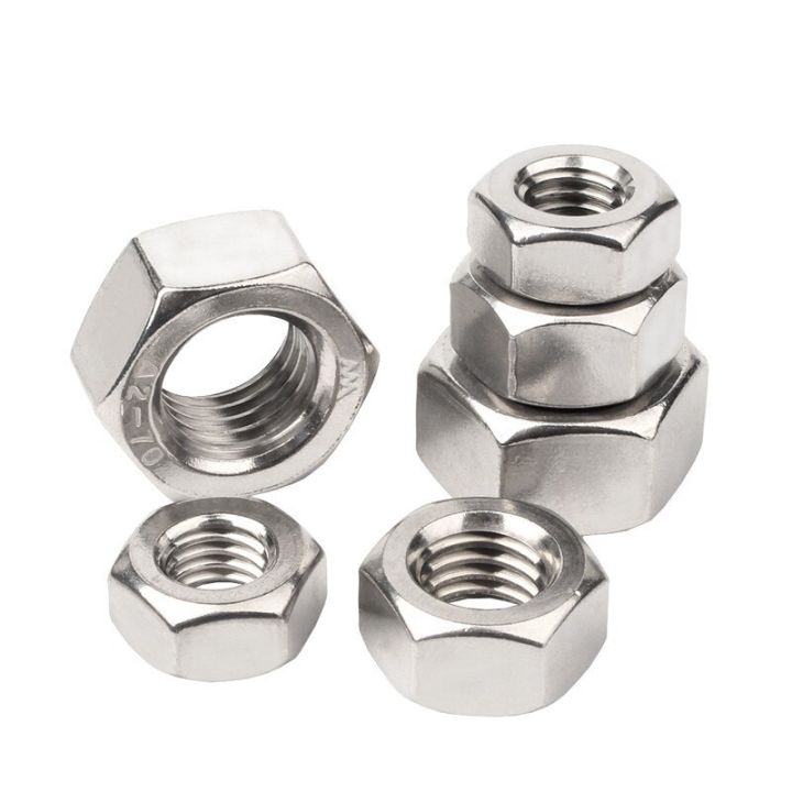 1-50-100pcs-a2-304-stainless-steel-hex-hexagon-nut-for-m1-m1-2-m1-4-m1-6-m2-m2-5-m3-m4-m5-m6-m8-m10-m12-m16-m20-m24-screw-bolt-nails-screws-fasteners