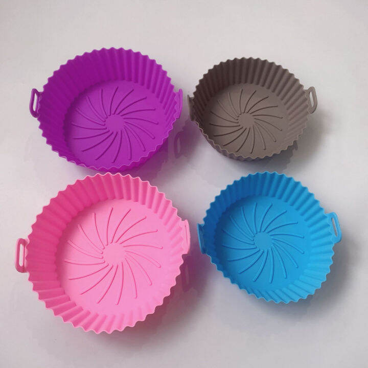 Hourser Silicone Air Fryer Tray Refillable Replacement AirFryer Pot Basket Liner Microwave Oven