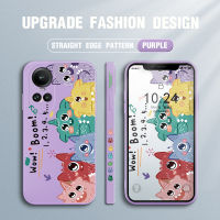 Case4you สำหรับ OPPO Reno10 Pro 5G เคสโทรศัพท์ดีไซน์ลายการ์ตูนน่ารัก Monsters University ขอบสี่เหลี่ยมปลอกซิลิโคนของเหลวเคสป้องกันกล้องคลุมทั้งหมด