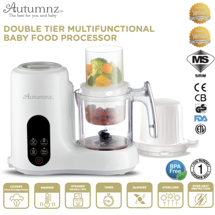 Autumnz Double Tier Multifunctional Baby Food Processor Lazada