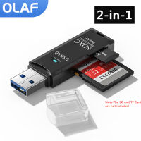 OLaf USB 3.0 Card Reader 2 In 1 USB 2.0ถึง SD Micro SD TF การ์ดหน่วยความจำอะแดปเตอร์สำหรับแล็ปท็อปพีซีอุปกรณ์เสริมแฟลชไดรฟ์เครื่องอ่านบัตร