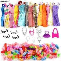 Random 32PCS universal Clothes Set Clothes And Accessories For Barbie Dolls Fashion Clothes Party Gown for Girls Gift（no dolls）