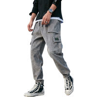 Men Winter Pants Corduroy Sweatpants Cargo Pants 2020 Men Harem Jogger Vintage Color Block Hip Hop Harajuku Trousers 5XL6XL 7XL