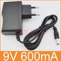 1PCS 9V600mA New AC 100V-240V Converter Adapter DC 9V 0.6A 600mA Power Supply EU Plug DC 5.5mm x 2.1mm Free post shipping