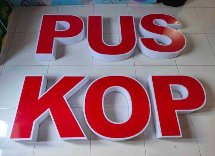 Huruf Timbul 3d Akrilik Custom Size Plang Toko 3d Signage 3d