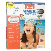 English original Daily Summer Activities Between Grades 3 and 4 Daily Practice Series Summer vacation comprehensive exercise book Grade 3 to 4 California primary school English teaching assistant