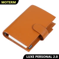 Moterm Luxe 2.0 Personal Size Planner with 30 MM Rings Binder Genuine Pebbled Grain Leather Notebook Diary Agenda Organizer