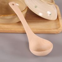 卐 Large Wooden Soup Spoon Long Handled Rice Soup Dessert Ladle Mixing Scoop