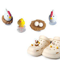 เป่า3D รูปไก่น่ารักสำหรับ Crocs รองเท้าเข้าคู่แบบ DIY อุปกรณ์ตกแต่งรองเท้าด้วยมือสำหรับเด็กเด็กผู้ชายเด็กผู้หญิงผู้ชายผู้หญิงปาร์ตี้