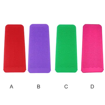 Hair Straightener Mat Heat Resistant Silicone Pocket Storage Pouch