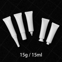 Free Shipping Empty White Plastic 15ml Makeup Eye Cream Bottle 15g Cosmetic Container Foundation Packaging Squeeze Soft Tube