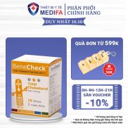 Que thử cholesterol - Kiểm tra mỡ máu Benecheck Plus 10 que