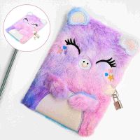 Journal Lock Notebook Girls Girl Presents Plush Notebook Student Gifts Girl Plush Diary Key Notebook Lock