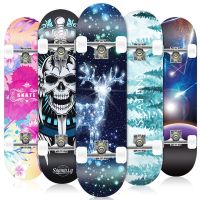 ?ส่งฟรี (รับประกัน 3 เดือน)สเก็ตบอร์ด 80CM SKATEBOARD แฟชั่นสเก็ตบอร์ด สำหรับผู้เริ่มหัดเล่น(ล้อสามารถเลี้ยวได้)