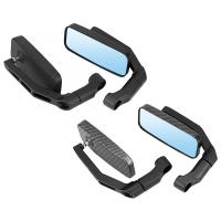 2pcs Motorcycle Modified Aluminum Rearview Reverse Side Mirrors Anti-Glaring Motorcycle Square Rearview Mirror Mirrors