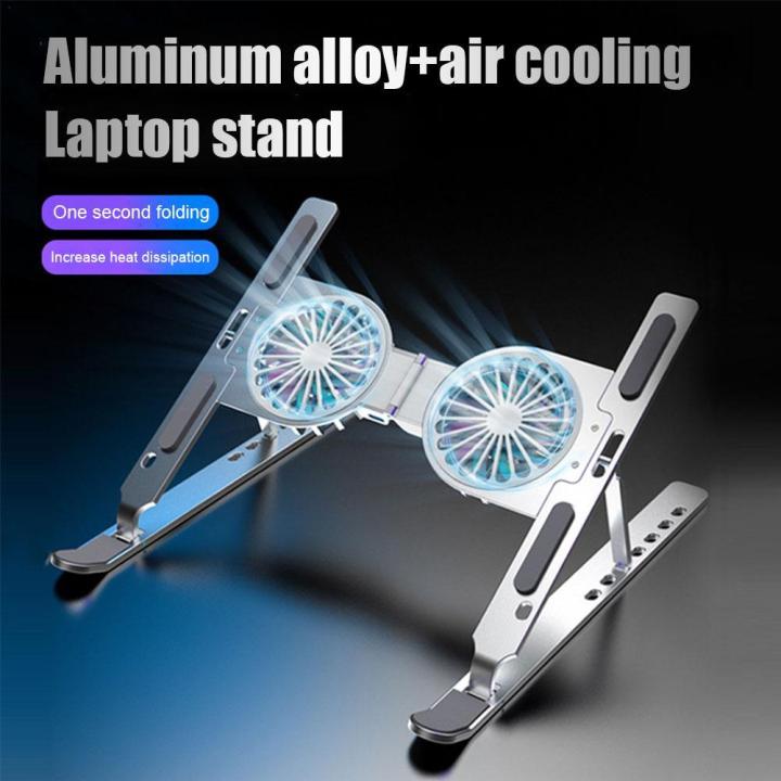 with-cooling-fan-tablet-bracket-folding-holder-for-gaming-notebook-tablet-support-for-within-17-inches-portable-laptop-stand-laptop-stands
