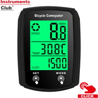 Instruments คอมพิวเตอร์จักรยานแบบมีสาย19ฟังก์ชั่น Touch Bike Speedometer เครื่องวัดระยะทางคอมพิวเตอร์จักรยานกันน้ำพร้อม Backlight