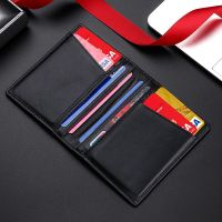 【CC】 YUECIMIE Men Minimalist Card Holder Leather Wallet Thin Small Rfid Id Male