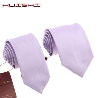 Classic Men 39;s Daily Necktie Light Purple Unisex Wedding Decoration Tie Accessory Summer Gift Stripe Candy Color Solid Neck Ties