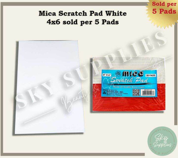 Mica Scratch Pad 3x5, 4x6, 5x8 5pads Lazada PH