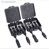 ☸✸☍ 1 Piece Top Quality 4 Way PV Junction Box Combiner Boxes for Solar Energy System 3 Diodes Solar JB with Solar Connector JS4A