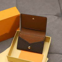 Top Quality Luxury Design Genuine Leather Credit Card Business Card Holder Wallet Mini With Gift Box Free Shipping Fast Delivery