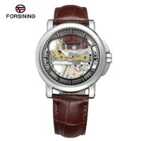 ⌚ForXining นาฬิกาข้อมือผู้ชายอัตโนมัติกลไกใส,นาฬิกาข้อมือทหารนาฬิกาผู้ชายแบรนด์ชั้นนำดูหรูหรา9418C