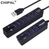 CHIPAL 3พอร์ต USB 2.0ฮับ6พอร์ตแยก USB2.0 + เครื่องอ่านการ์ด Mini 2 In 1 Cardreader สำหรับการ์ดความจำ Micro SD สำหรับ Windows Xp/ 7/8 Vist Feona