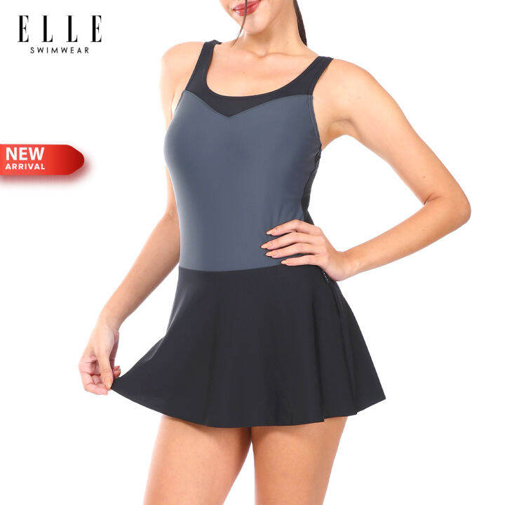 elle-swimwear-ชุดว่ายน้ำสตรี-1-piece-กระโปรง-e2p1bsj16502gy