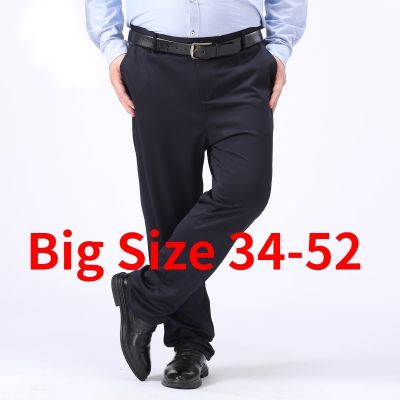 grdg ۩ Theresa Finger กระบอกใหญ่ ผู้ชาย กางเกงทำงาน ผ้าเรียบ สแลค ไซส์ใหญ่ Big Size เอว 35-53 นิ้ว