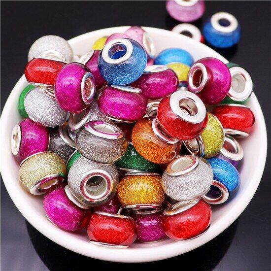 Making Large Hole Beads Glass Beads Spacer Bulk Beads European Lampwork  Bead 