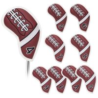 Golf Club Head Covers 9Pcs/Set  4 5 6 7 8 9 Pw Sw A,  Irons Protective Head Cover Abrasion Resistant Pu Fit Most Standard Clubs