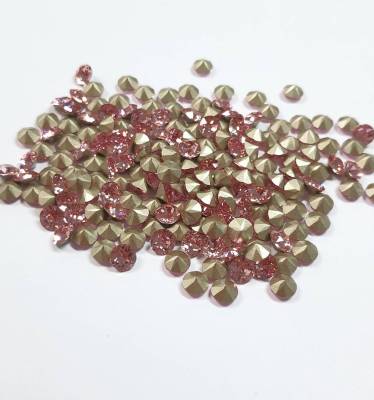 Swarovski Round stone พลอยกลม คริสตัลกระจก พลอยก้นแหลม สวาร๊อฟสกี้แท้ 100 % สี Light rose (223 ) SS29 (  6.2-6.4มิล ) (ราคาต่อ 10เม็ด/1 ซอง)