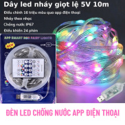 Dây Đèn Led Giọt Nước, Giọt Lệ 16 triệu Màu có điều khiển từ xa