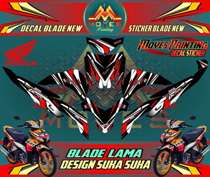 decal honda blade lama custom stiker decal full body blade lama