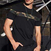 Summer MenS T-Shirt Color Block Printing Everyday Casual Wear Loose Oversized-Shirt Trend New Tees High-Quality MenS Clothing