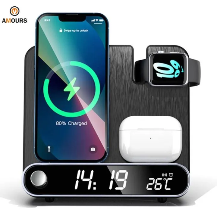 [Fast Delivery] Amorus 15W Wireless Charger 3 in 1 Multifunction