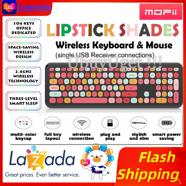 { READY STOCK } MOFII 666 2.4G Keyboard Set Wireless Keyboard and Mouse