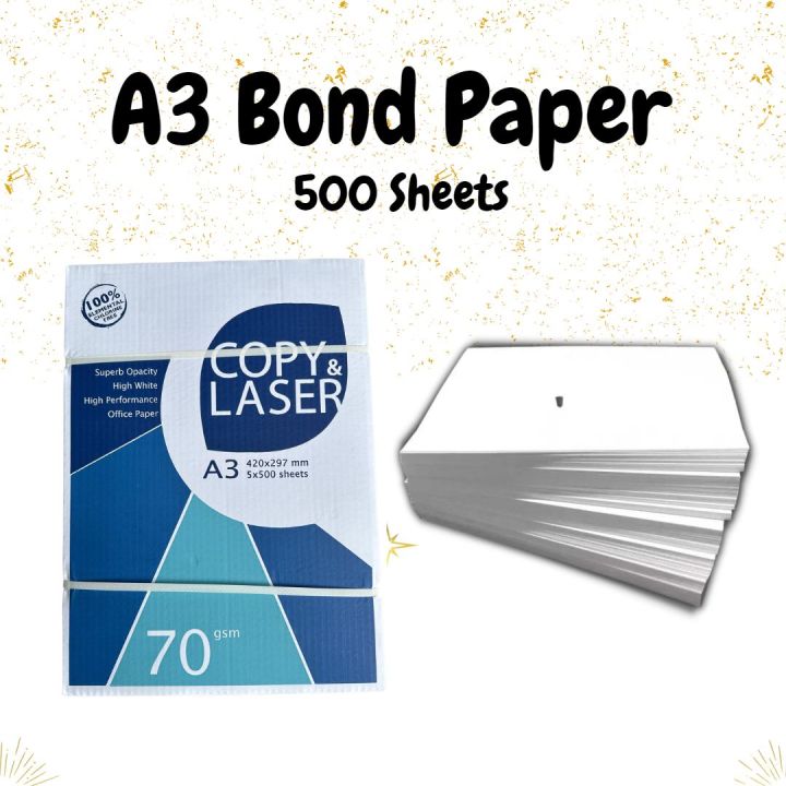 A3 Bond Paper Copy Laser Paper 500 Sheets Per Ream Lazada Ph 5289