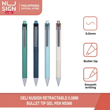 DELI NUSIGN Gel Pen Retractable 0.5 Felt-tip Pen Stationery for