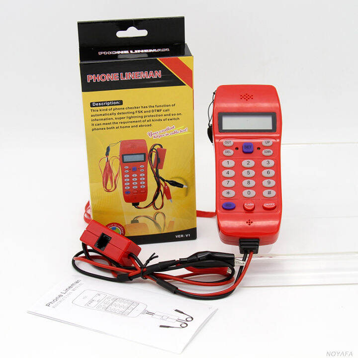 NF866 Check Telephone Line Check Survey Line Tester Alligator Clip Telephone Tester 5.0