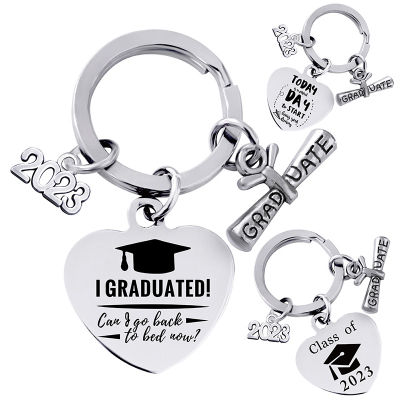 2023 Keychain Graduation Keychain Keychain Stainless Steel Keychain Graduation 2023 Keychain Heart Keychain Graduation Jewelry Graduation Pendant Graduation Gift Graduation Souvenir