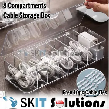 at Home 8-Compartment Clear Storage Box Organizer