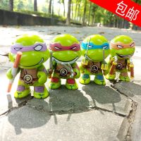 Q version of the Ninja Turtles doll hand-made joint movable model toy car decoration cake baking decorations